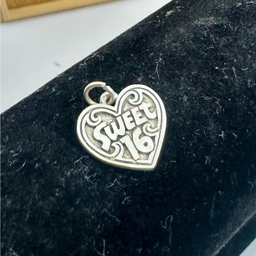 JAMES AVERY Sterling Silver SWEET 16 Heart Birthday Pendant Charm